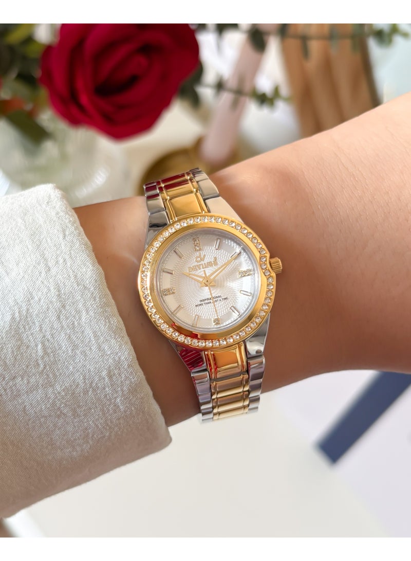 Devushi Women’s Watch – Elegant Gold & Silver - Image 1